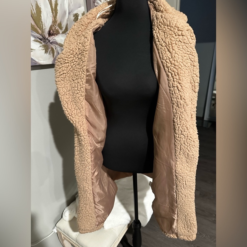 Love Tree Plush Camel Teddy Bear Coat Jacket size Small - Picture 5 of 6